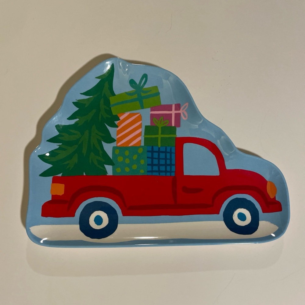 Target Wondershop Christmas 2024 Red Truck Melamine Plate New